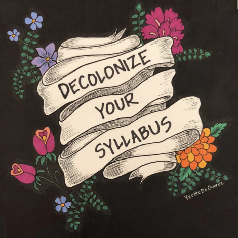 Logo that reads "Decolonize your Syllabus"
